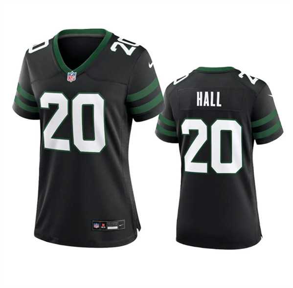 Women%27s New York Jets #20 Breece Hall Black 2024 Stitched Jersey Dzhi->women nfl jersey->Women Jersey